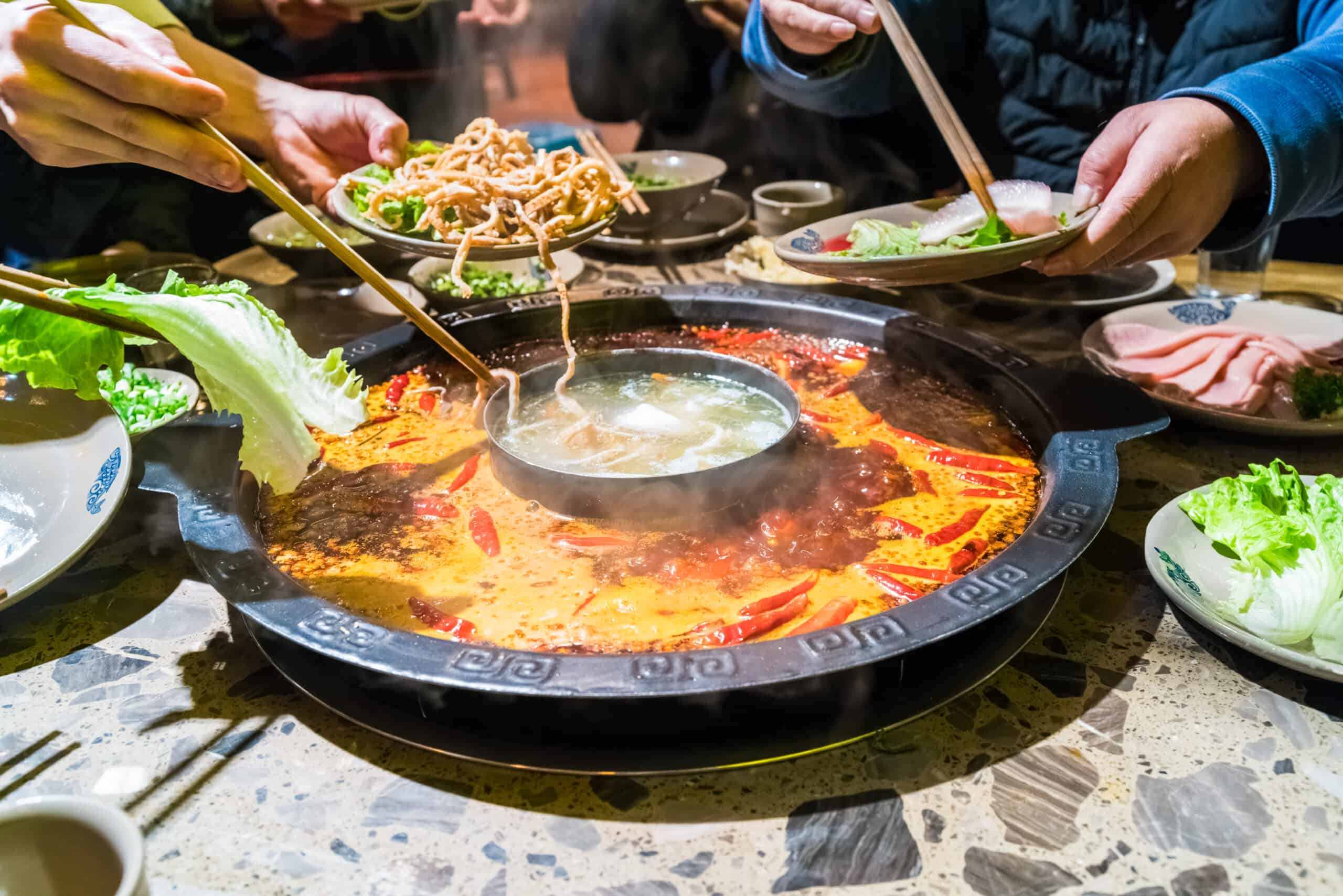 soup buffet serving hot pot container