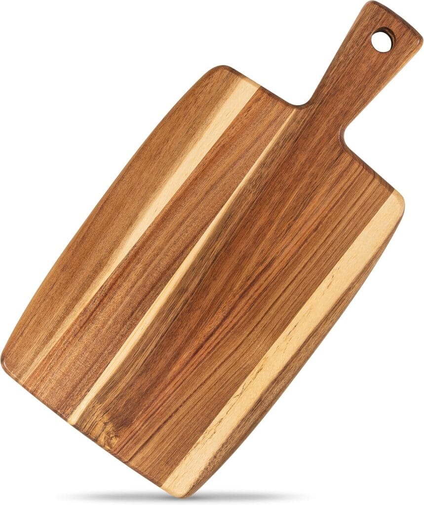 Titanium Pan Review: First Time Using a Titanium Pan to Cook Chicken Burgers 5 Acacia Wood Cutting Board